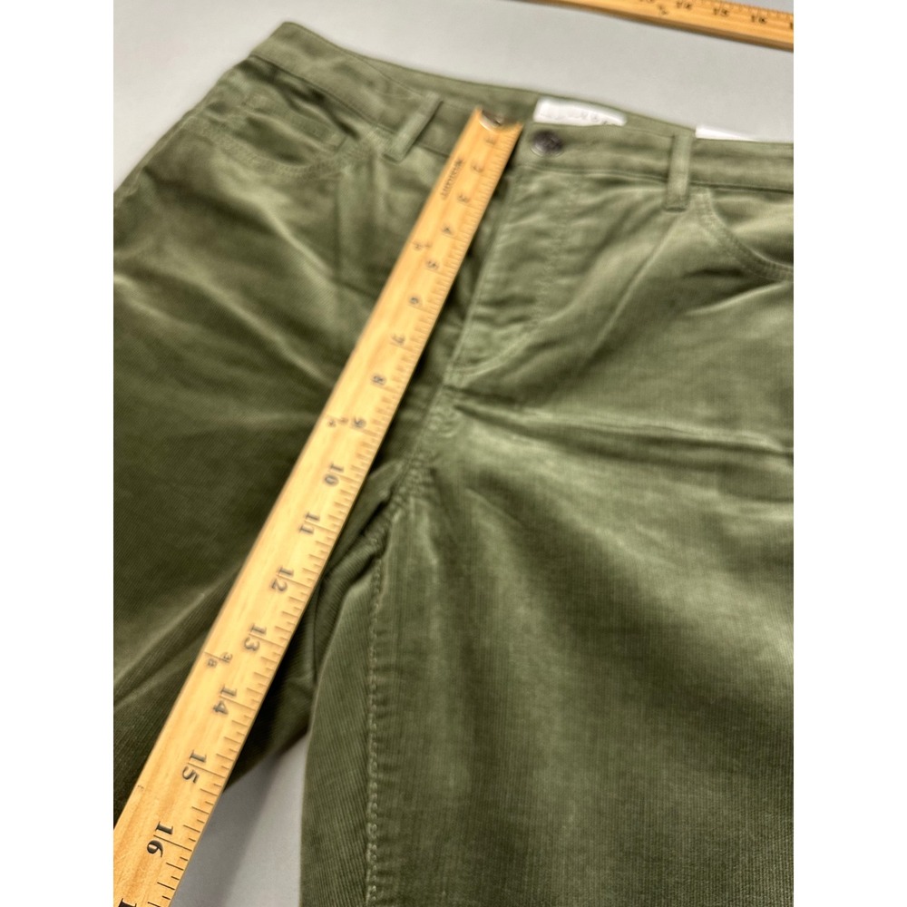 LOFT Curvy High Waist Skinny Corduroy Pants Olive Green Size 30 10 NEW - Picture 10 of 11